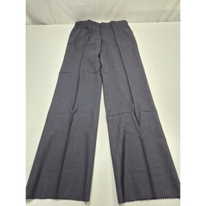VTG John Alexander Dress Pants Men's 34x36 Blue Wool Flat Front Unhemmed